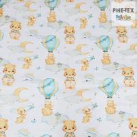 5-részes ágynemű szett Hőlégballonos maci zöld