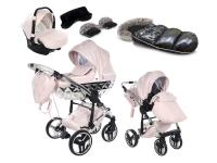 Junama Heart 5in1(+ Hordozó + Téli lábzsák + Kesztyű az árban) Pink