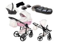 Junama Candy 5in1(+ Hordozó + Téli lábzsák + Kesztyű az árban) Bubble Pink