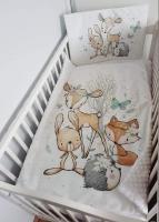 Handmade 2-részes szett kiságyba Erdei állatok