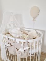 Nika Duo anti-reflux nagyobbítható babaágy – fa