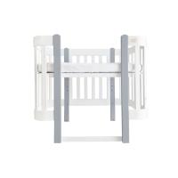 Nika Duo anti-reflux nagyobbítható babaágy – fehér szürke lábakkal
