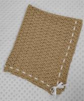 Kézzel kötött babatakaró-bézs