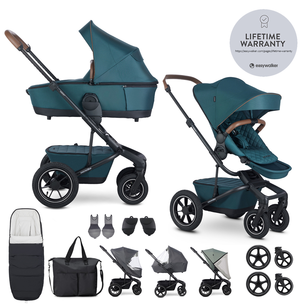 EASYWALKER Kombinált babakocsi Harvey⁵ Premium Jade Green XXL AIR