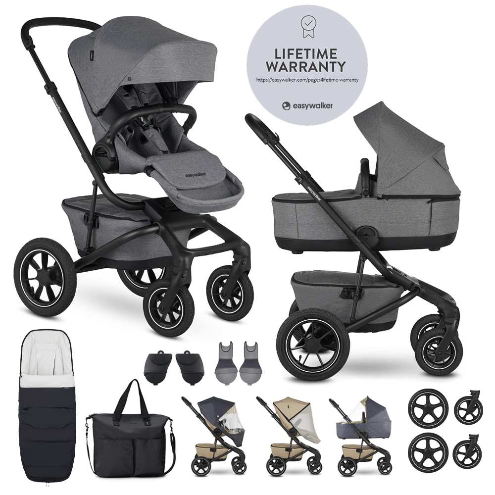 EASYWALKER Kombinált babakocsi Jimmey Iris Grey XXL AIR + RWS