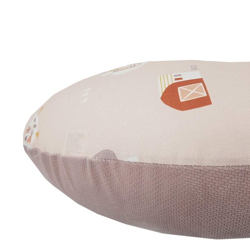 EKO Szoptatós párna kicsi VELVET My farm Powder pink 60x60 cm