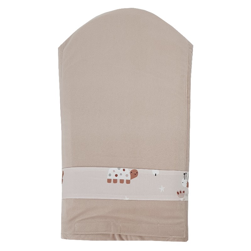 EKO Takaró pamutból kókusz kivehető betéttel VELVET Bees Beige 75x75 cm