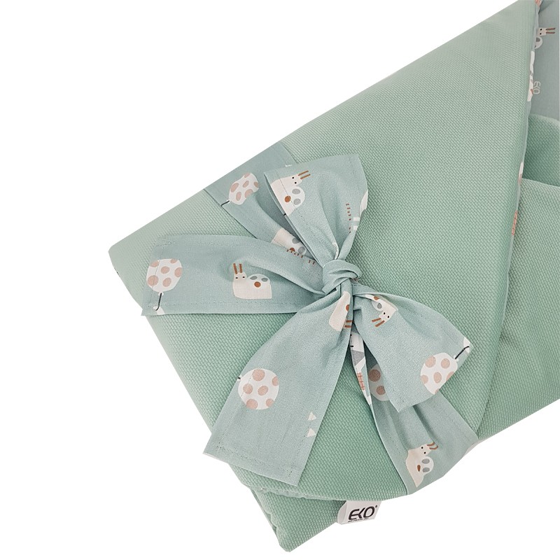 EKO Takaró pamutból kókusz kivehető betéttel VELVET Dogs Mint 75x75 cm