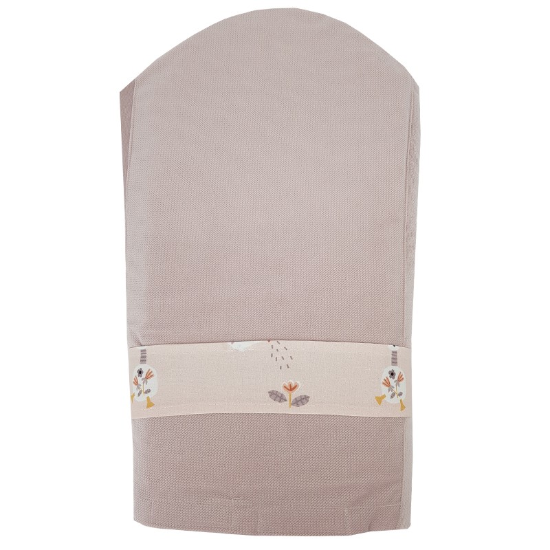 EKO Takaró pamutból kókusz kivehető betéttel VELVET My farm Powder pink 75x75 cm