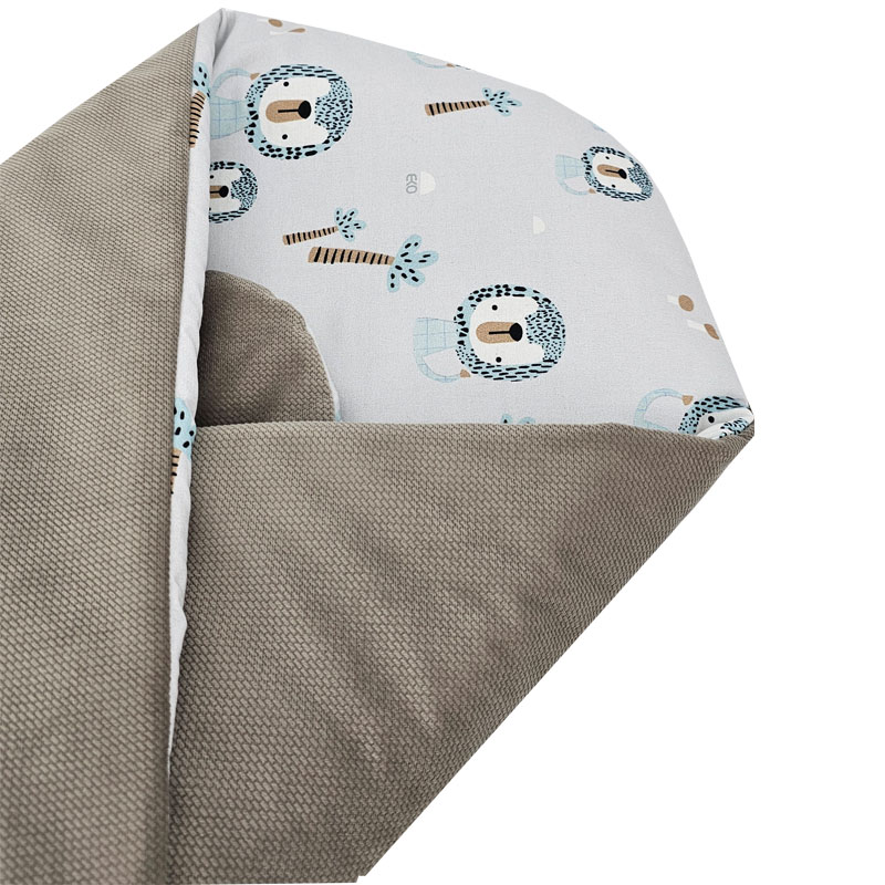 EKO Csecsemőtakaró pamutból Velvet és kókusz belsővel, oroszlános masnival 75x75 cm