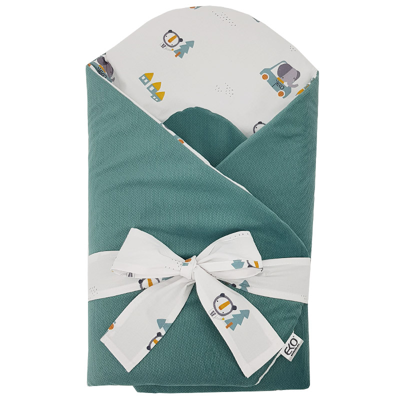 EKO Babatakaró pamutból velúrral és kókusz belsővel, Cars masnival 75x75cm