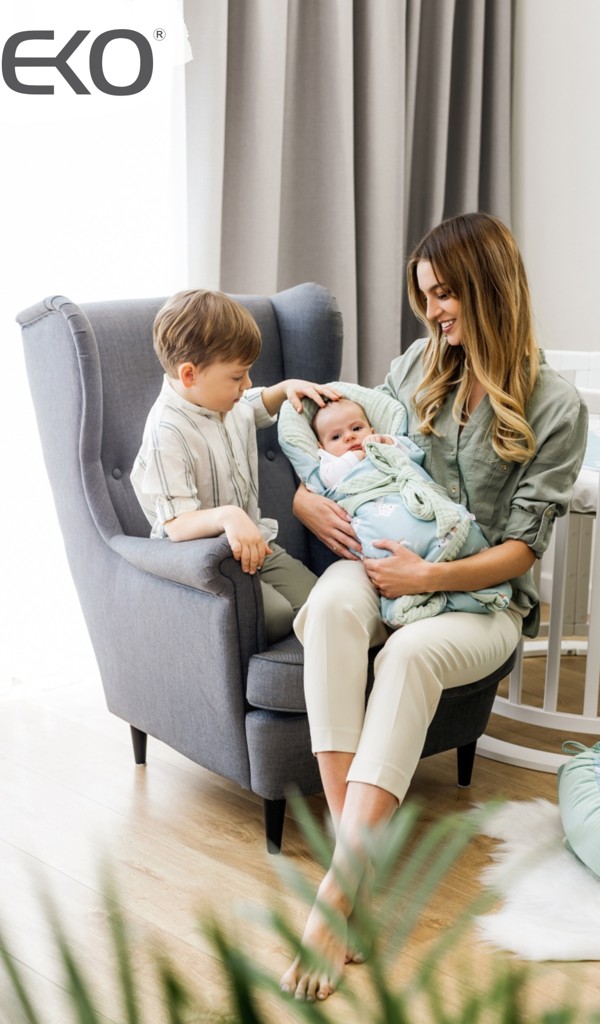 EKO Muszlin pólya kókusz kivehető betéttel Dogs Muselin Mint 75x75 cm