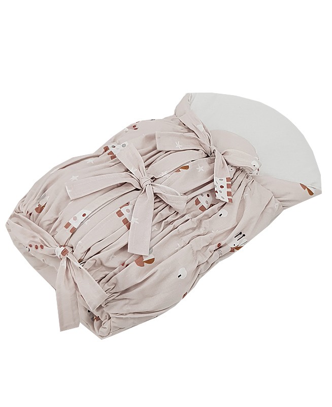 EKO Bees Beige 75x75 cm méretű, kókusz kivehető betéttel ellátott, zsinóros takaró