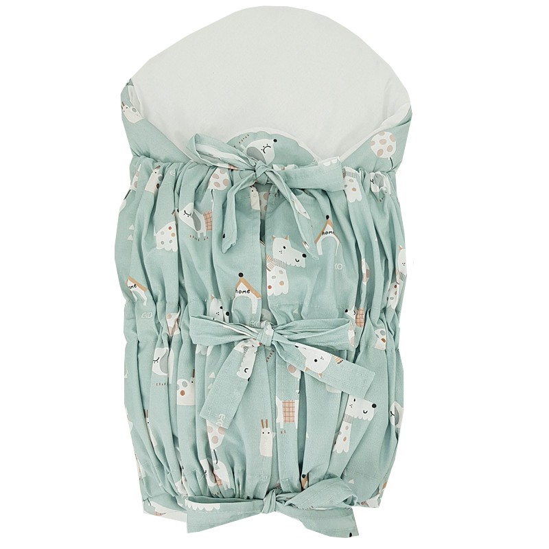 EKO Bebújós takaró fűzős kókusz kivehető betéttel Dogs Mint 75x75 cm