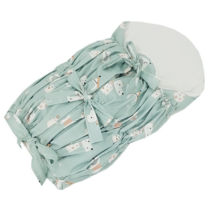 EKO Bebújós takaró fűzős kókusz kivehető betéttel Dogs Mint 75x75 cm