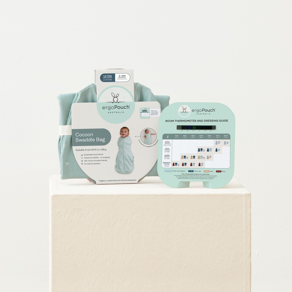 ERGOPOUCH Zavinovačka a vak na spanie 2v1 Cocoon Sage 0-3 m, 3-6 kg, 0,2 tog