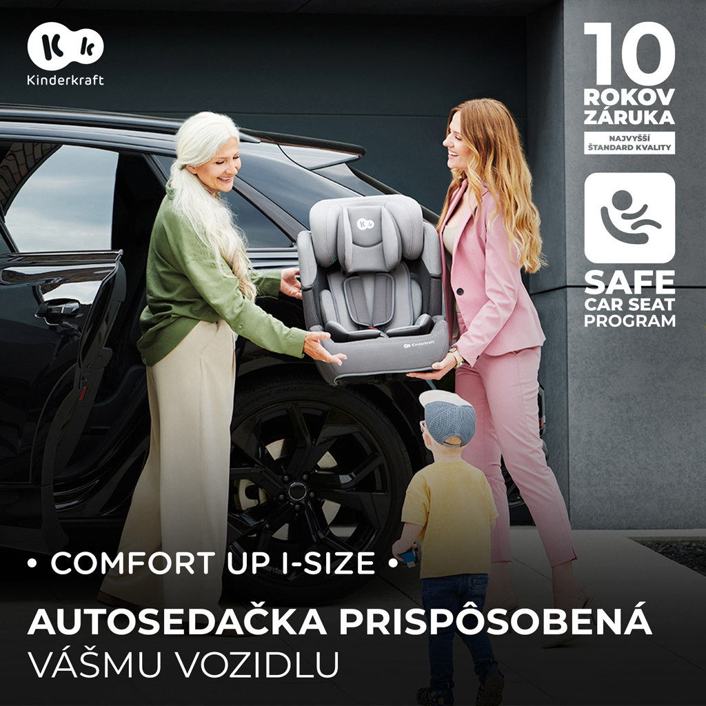 KINDERKRAFT Autósülés Comfort up i-size black (76-150 cm)