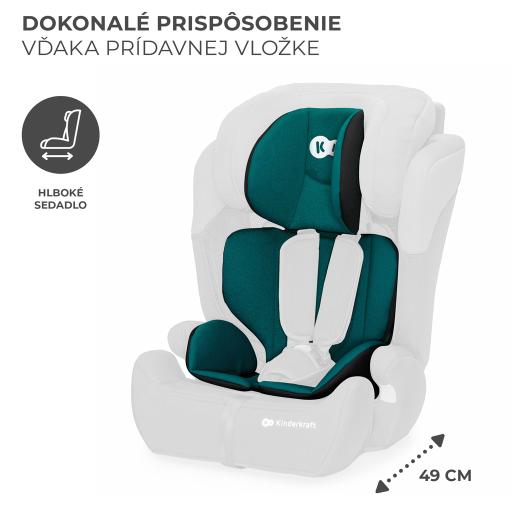KINDERKRAFT Autósülés Comfort up i-size zöld (76-150 cm)