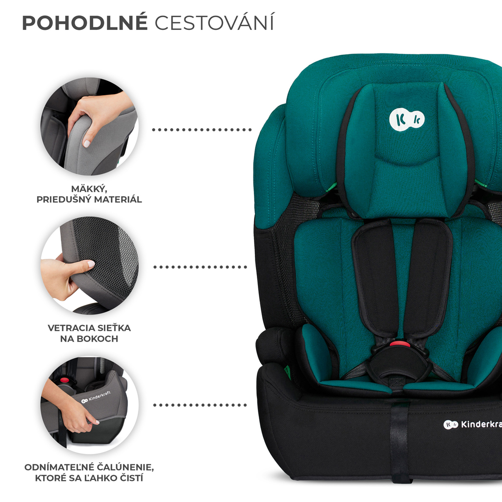 KINDERKRAFT Autósülés Comfort up i-size zöld (76-150 cm)