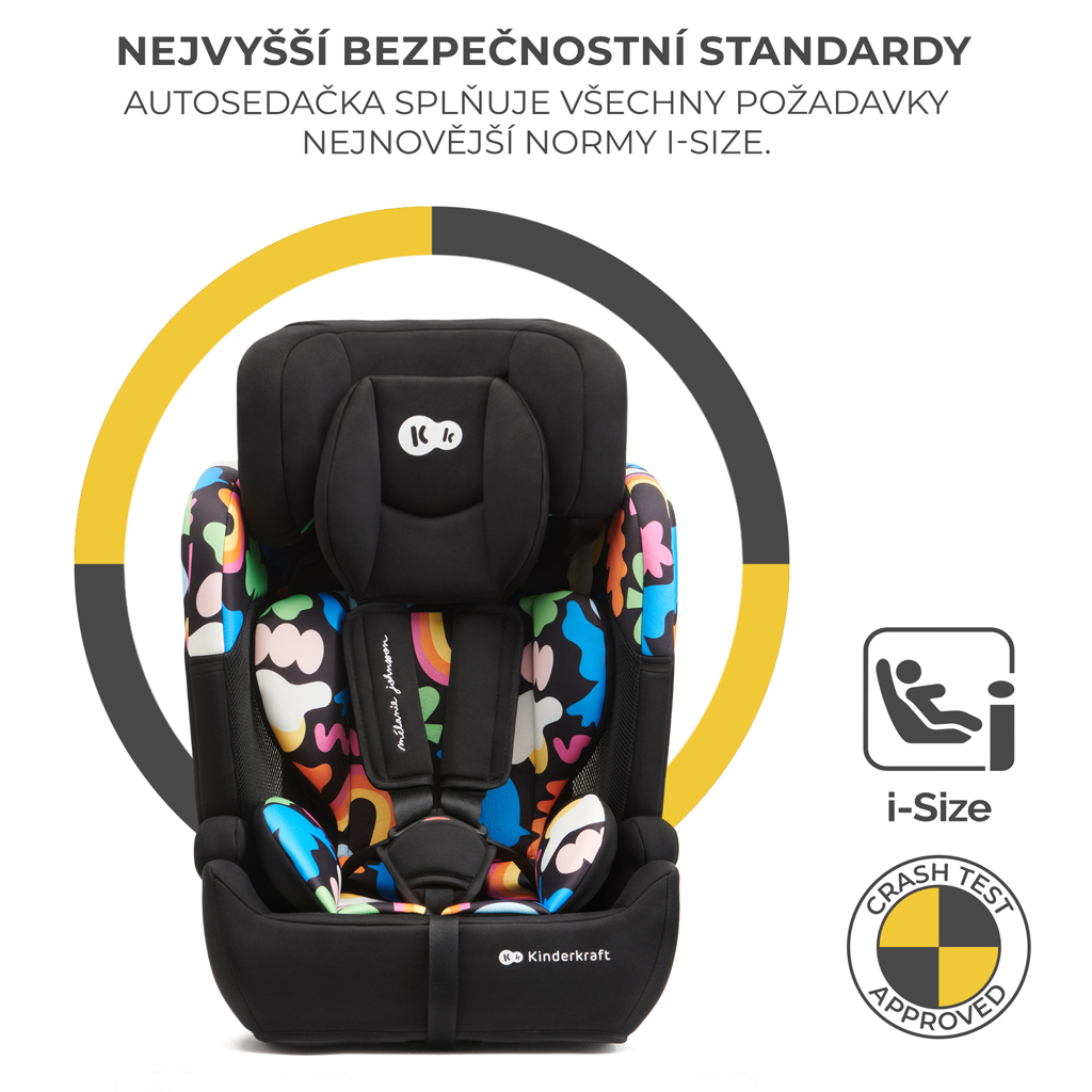 KINDERKRAFT Autósülés Comfort up i-size Happy shapes (76-150 cm)