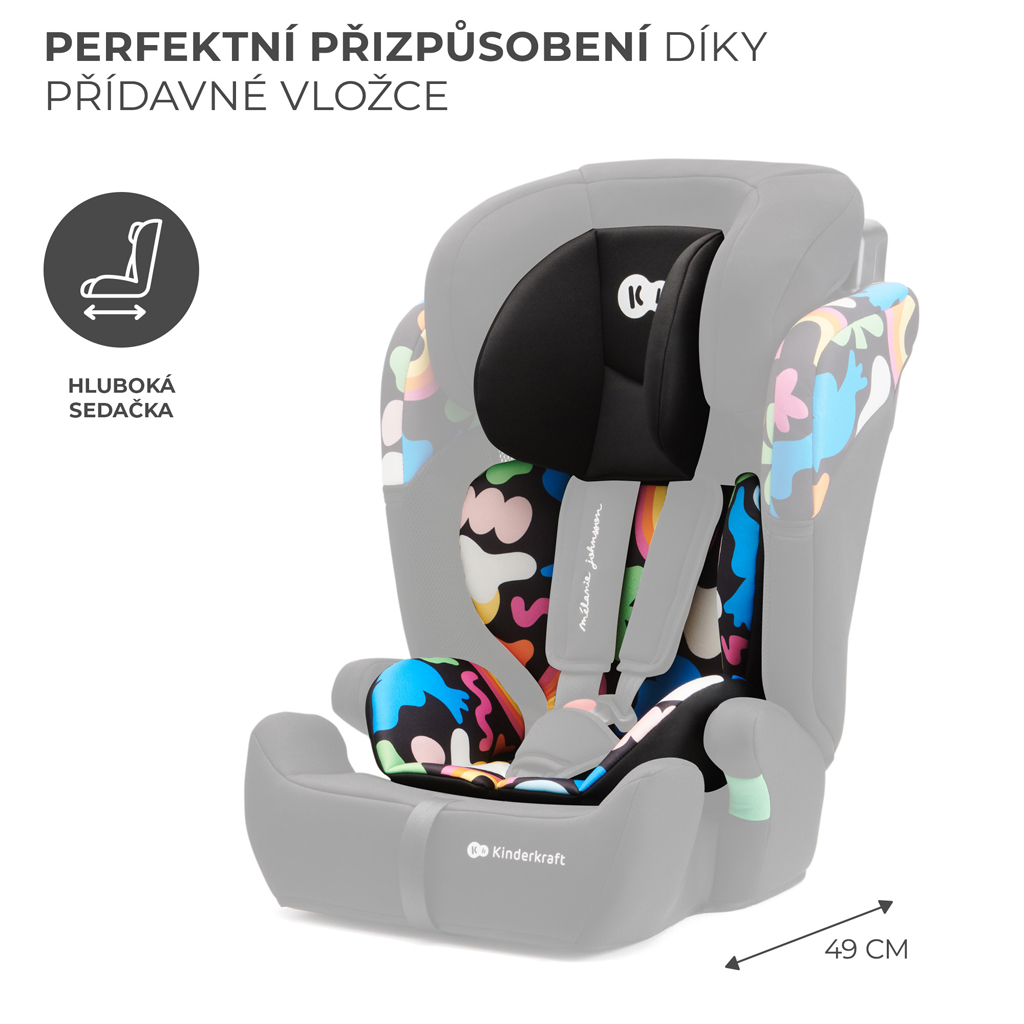 KINDERKRAFT Autósülés Comfort up i-size Happy shapes (76-150 cm)