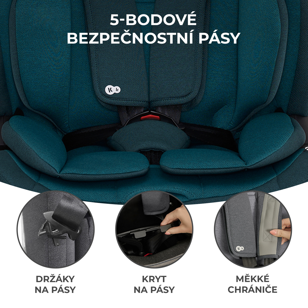 KINDERKRAFT Autósülés Oneto3 i-Size 76-150cm + Isofix Cool grey