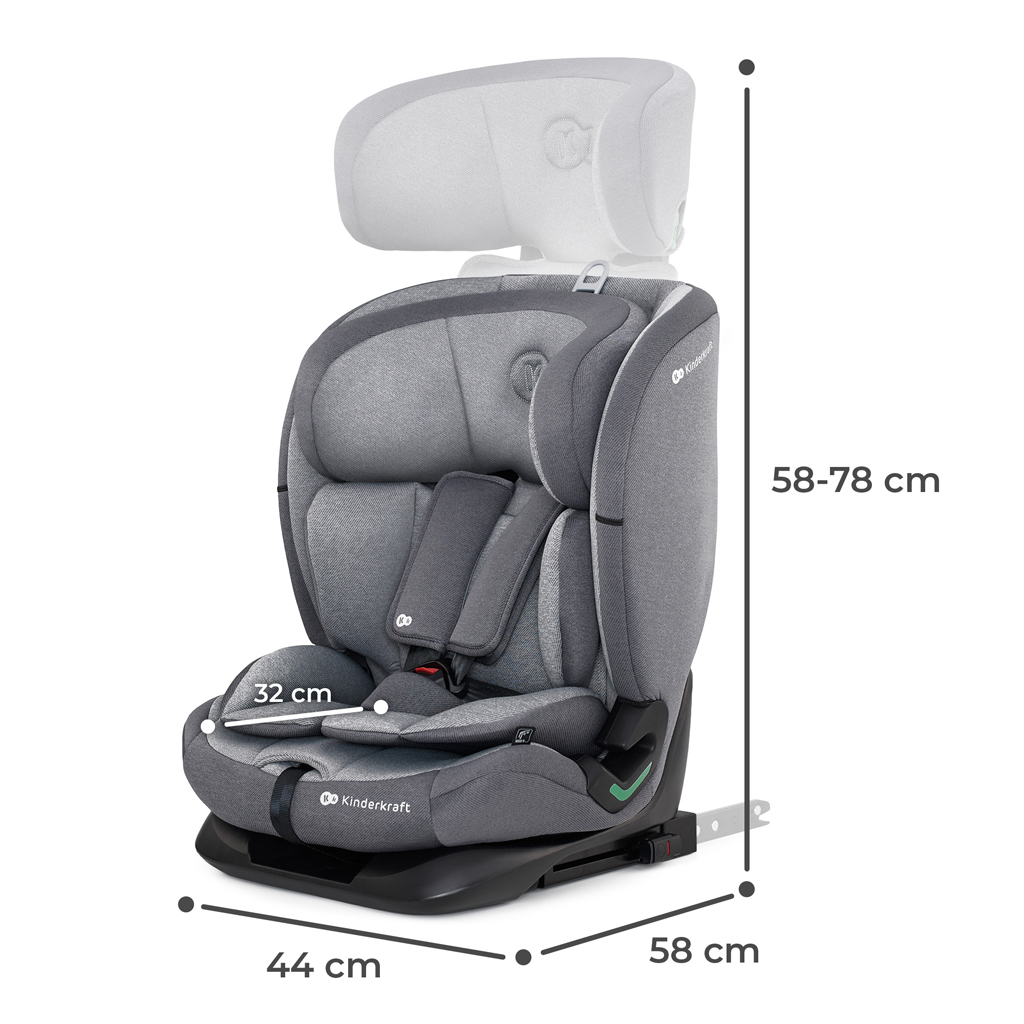 KINDERKRAFT Autósülés Oneto3 i-Size 76-150cm + Isofix Cool grey