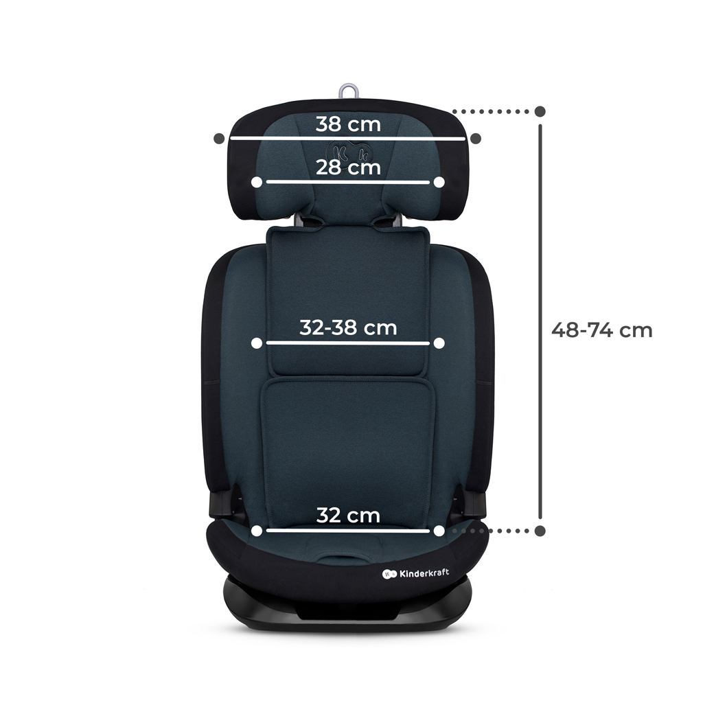 KINDERKRAFT Autósülés Oneto3 i-Size 76-150cm + Isofix Grafit fekete