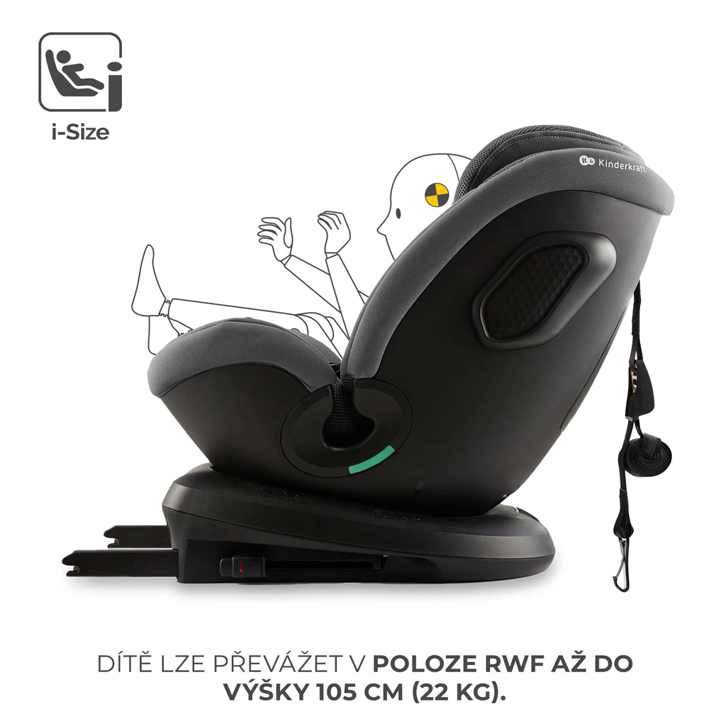 KINDERKRAFT Xpedition 3 i-size 40-150 cm Szürke autósülés