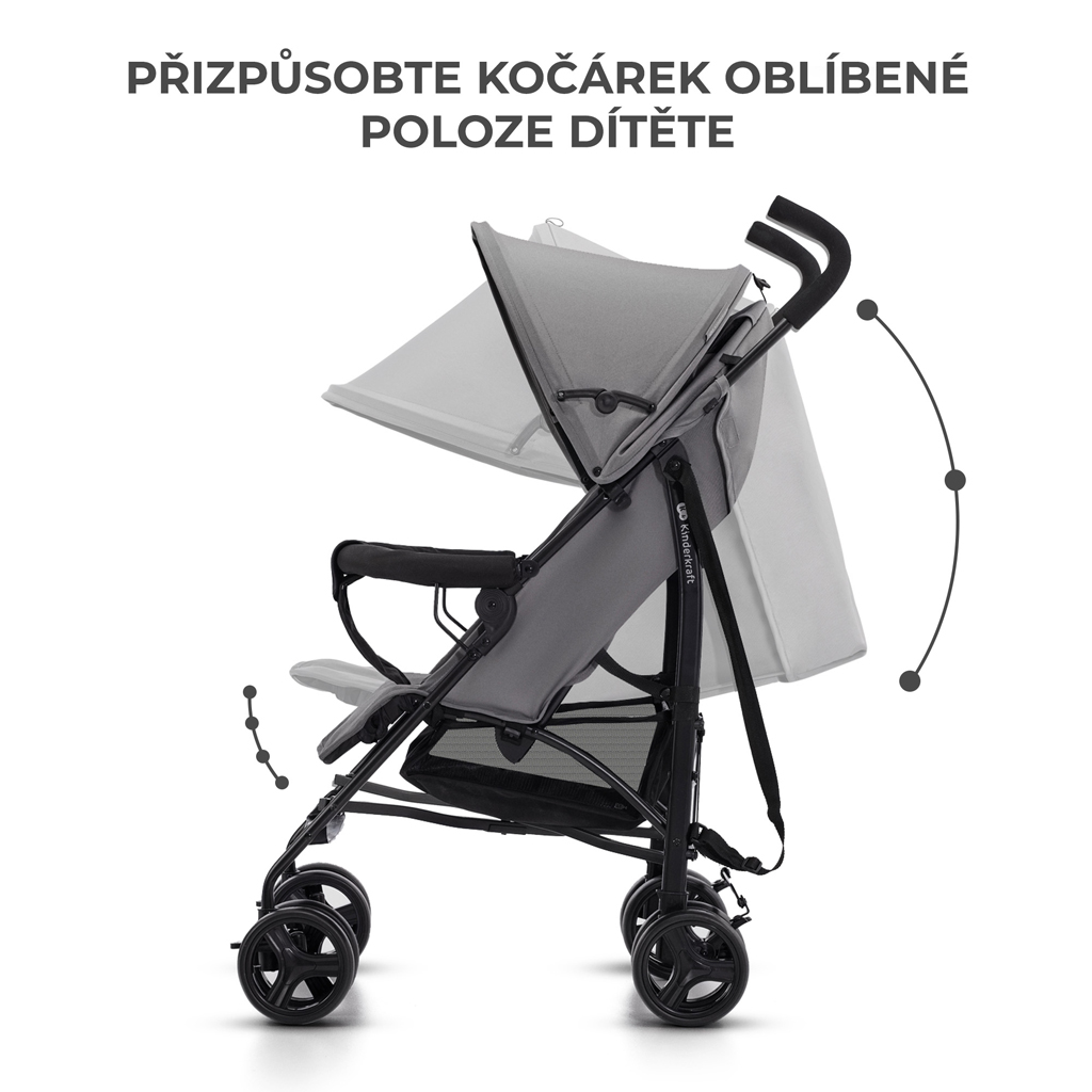 KINDERKRAFT Golf babakocsi Tik Stone grey