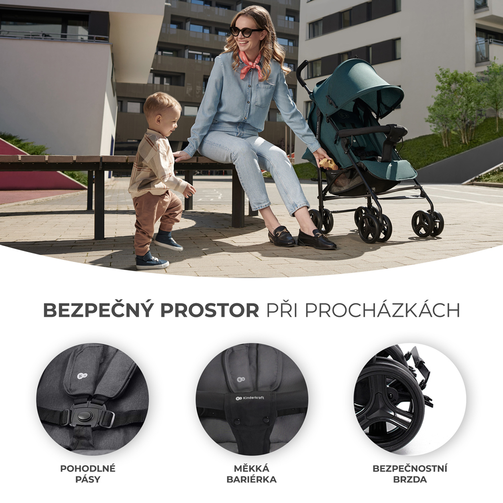 KINDERKRAFT Golf babakocsi Tik Stone grey