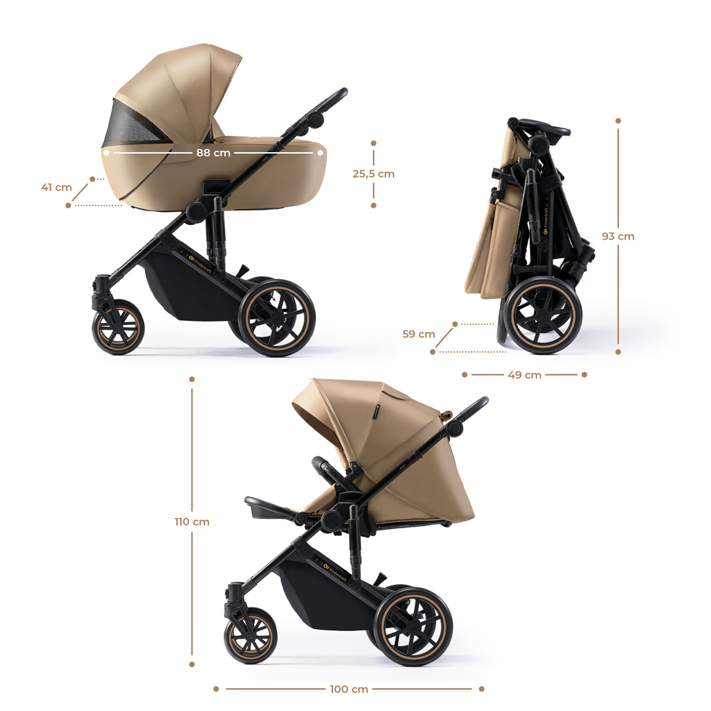 KINDERKRAFT Babakocsi kombi 2 az 1-ben Prime 2 Beige