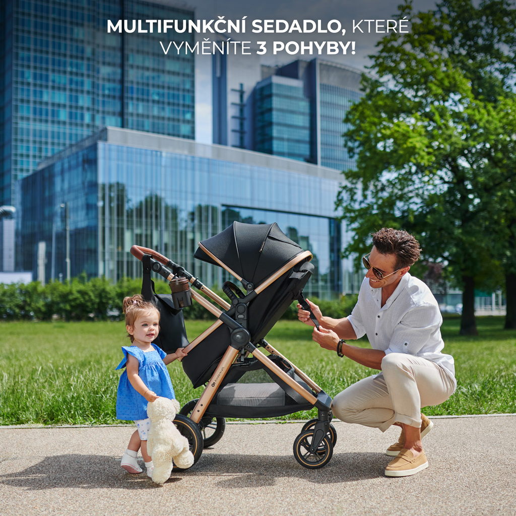 KINDERKRAFT Kombinált babakocsi 3 az 1-ben Esme Sand Beige