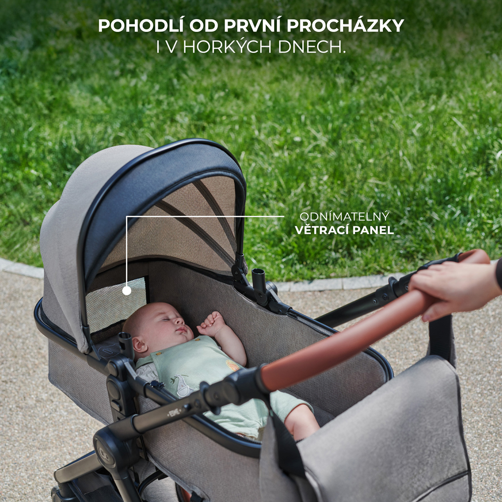 KINDERKRAFT Kombinált babakocsi 3 az 1-ben Esme Sand Beige