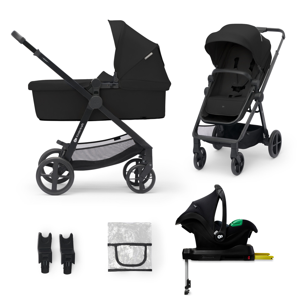 KINDERKRAFT Babakocsi kombinált 4 az 1-ben Newly Classic Black + Mink PRO