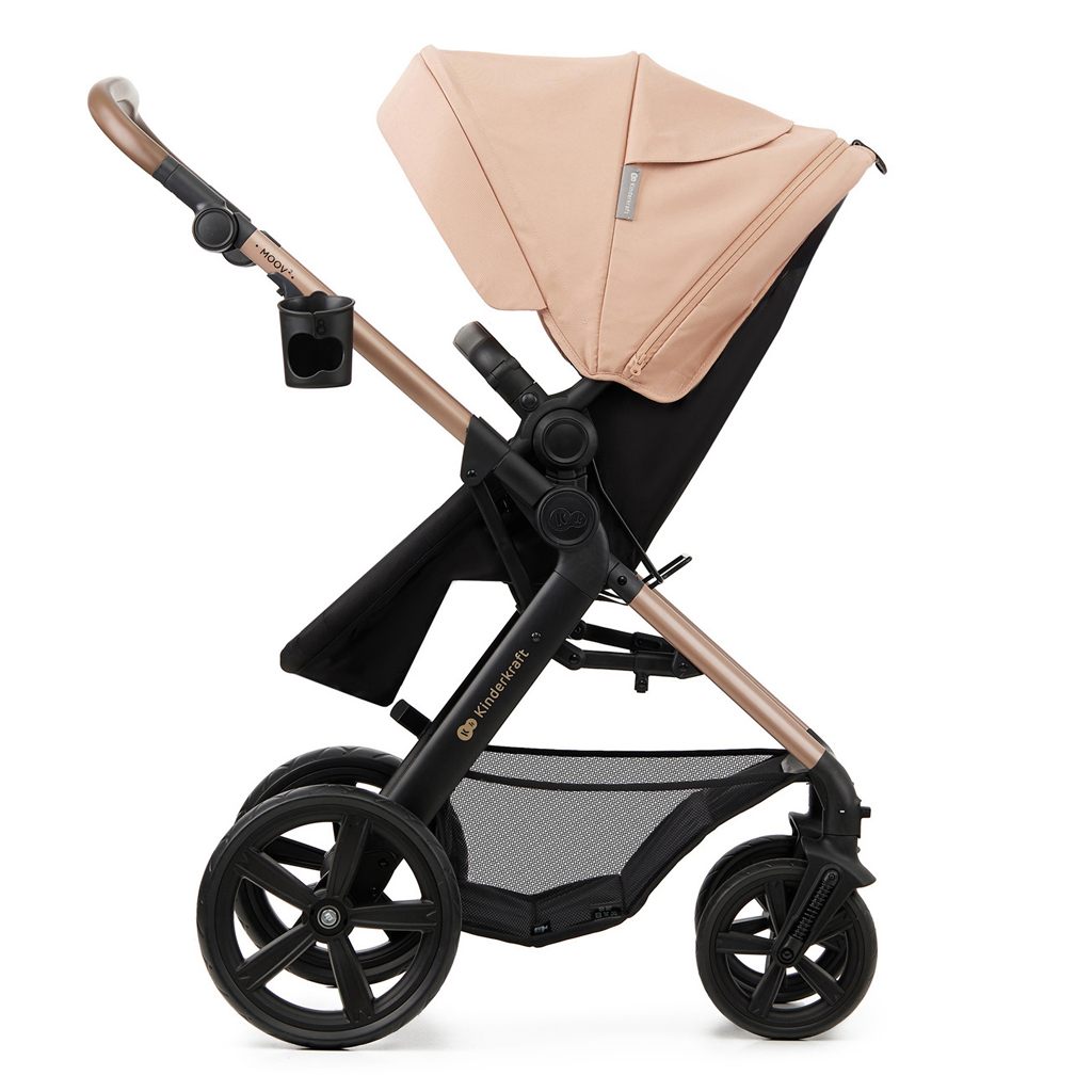 KINDERKRAFT Babakocsi kombinált Moov 2 3v1 Sand Beige - habkerekek