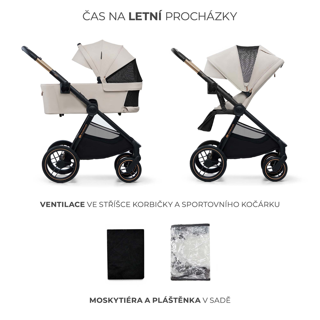 KINDERKRAFT Kombinált babakocsi Nea 2 2in1 Beige