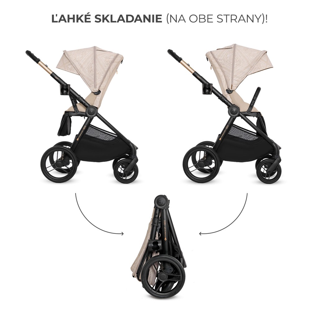KINDERKRAFT Kombinált babakocsi Nea 2 2 az 1-ben Dune Whisper Bizuu