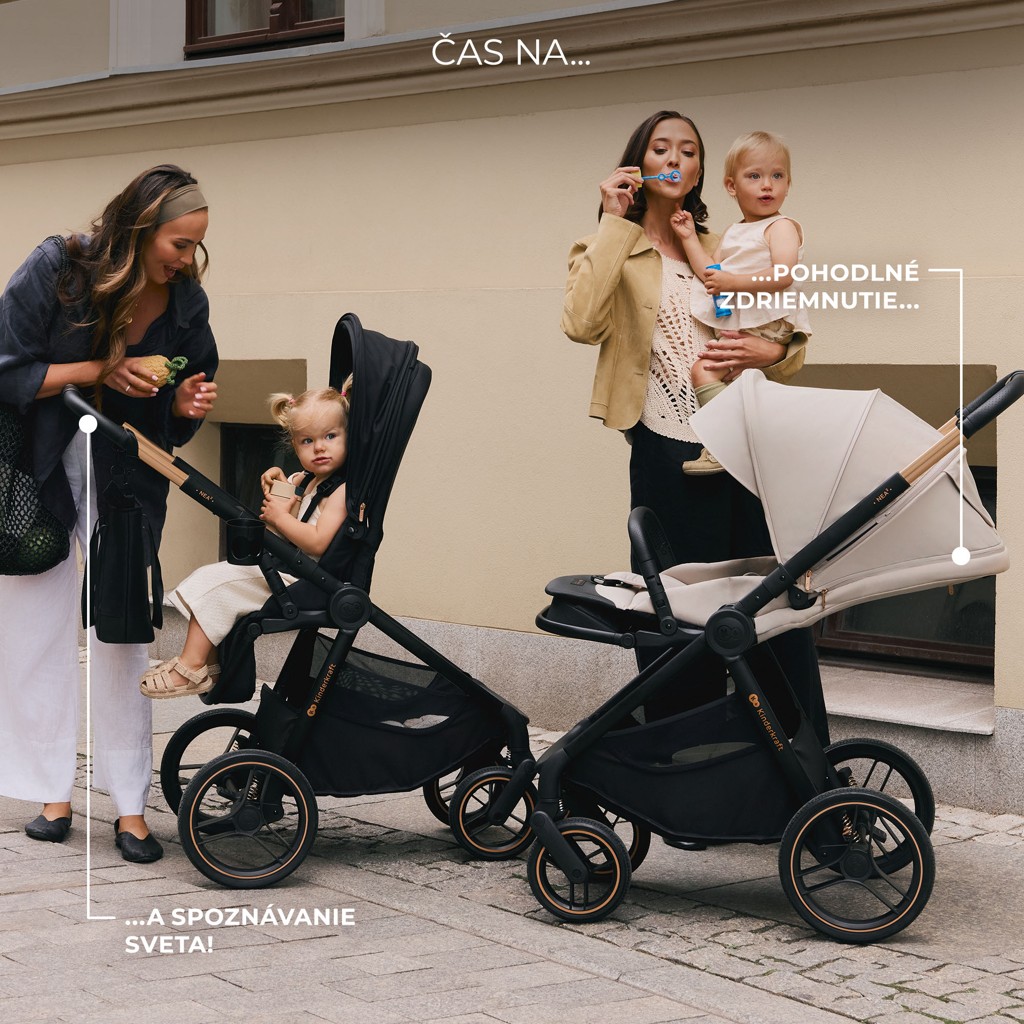 KINDERKRAFT Kombinált babakocsi Nea 2 2 az 1-ben Dune Whisper Bizuu
