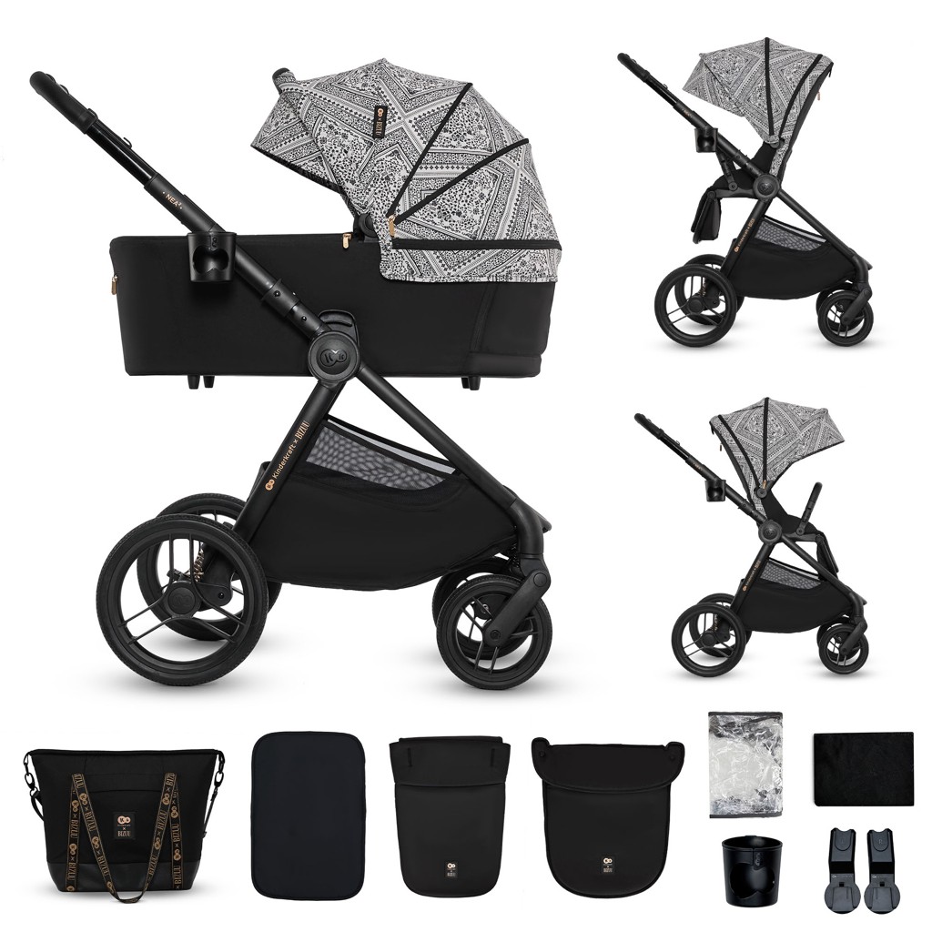 KINDERKRAFT Kombinált babakocsi Nea 2 2 az 1-ben Lunar Black Bizuu