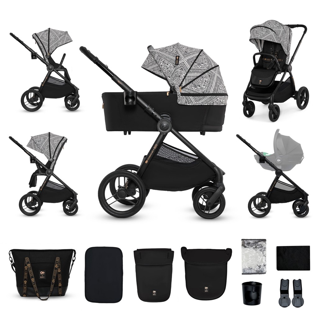 KINDERKRAFT Kombinált babakocsi Nea 2 2 az 1-ben Lunar Black Bizuu