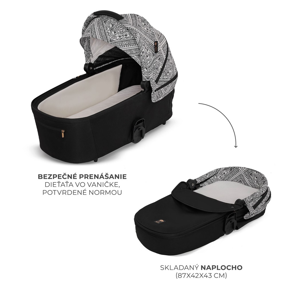 KINDERKRAFT Kombinált babakocsi Nea 2 2 az 1-ben Lunar Black Bizuu