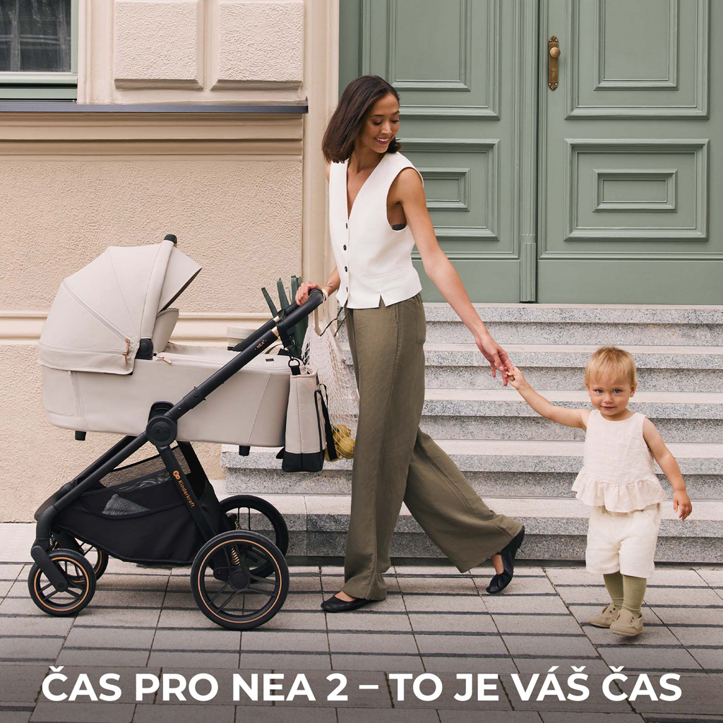 KINDERKRAFT Kombinált babakocsi Nea 2 2in1 Midnigth Black