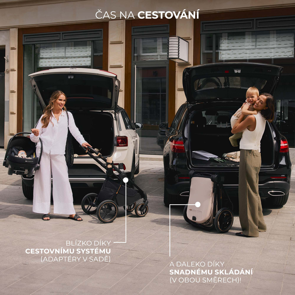 KINDERKRAFT Kombinált babakocsi Nea 2 2in1 Midnigth Black