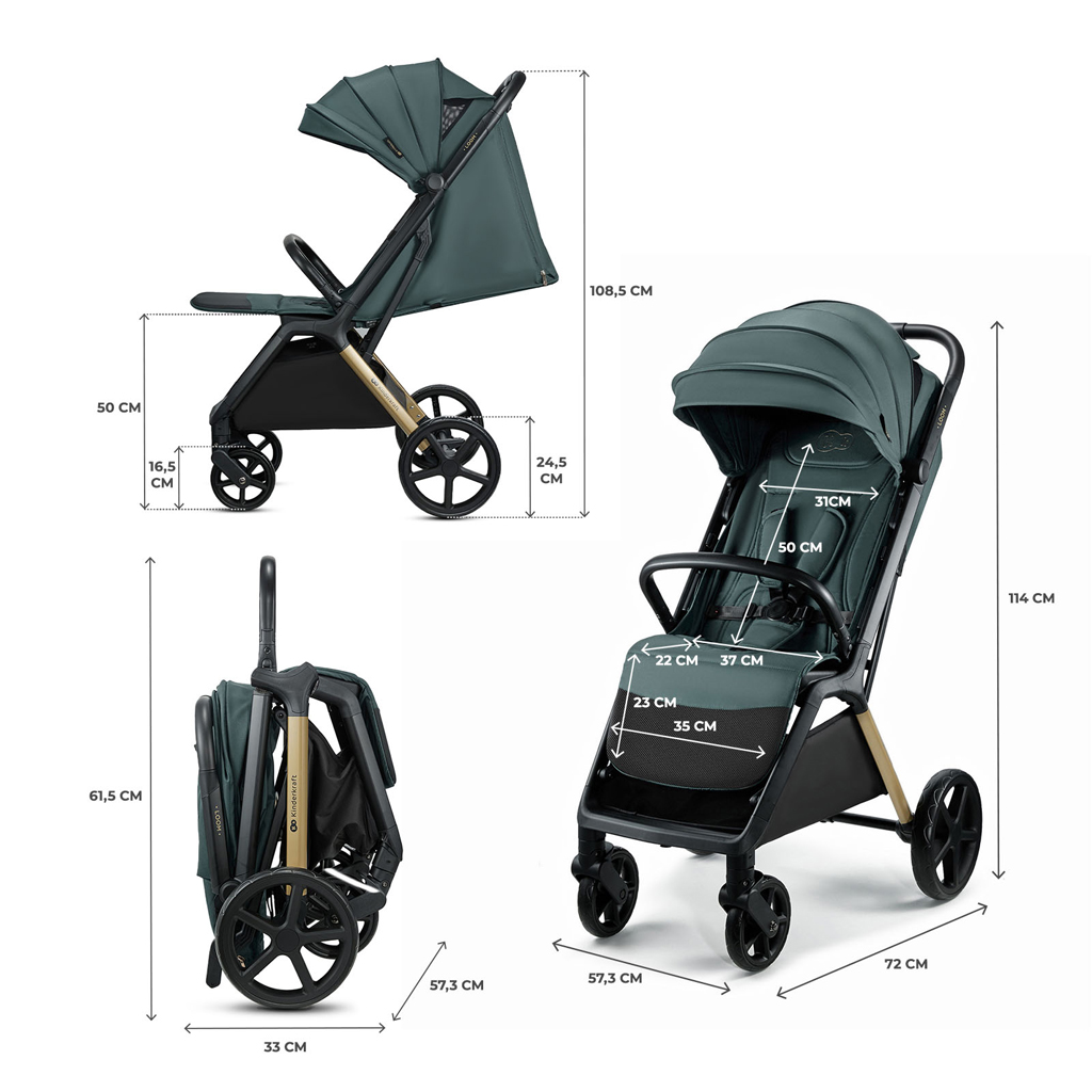 KINDERKRAFT Sport babakocsi Loom Green