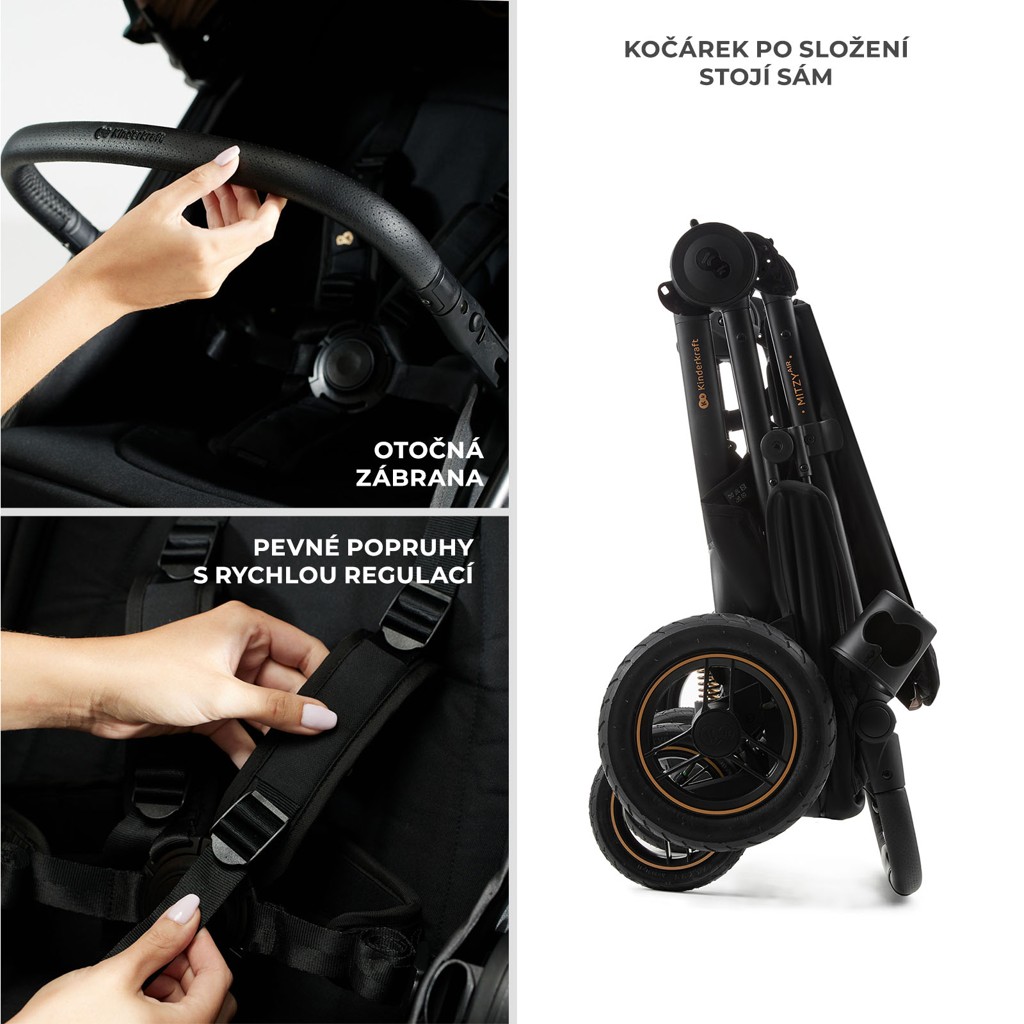 KINDERKRAFT Sport babakocsi Mitzy Air Black