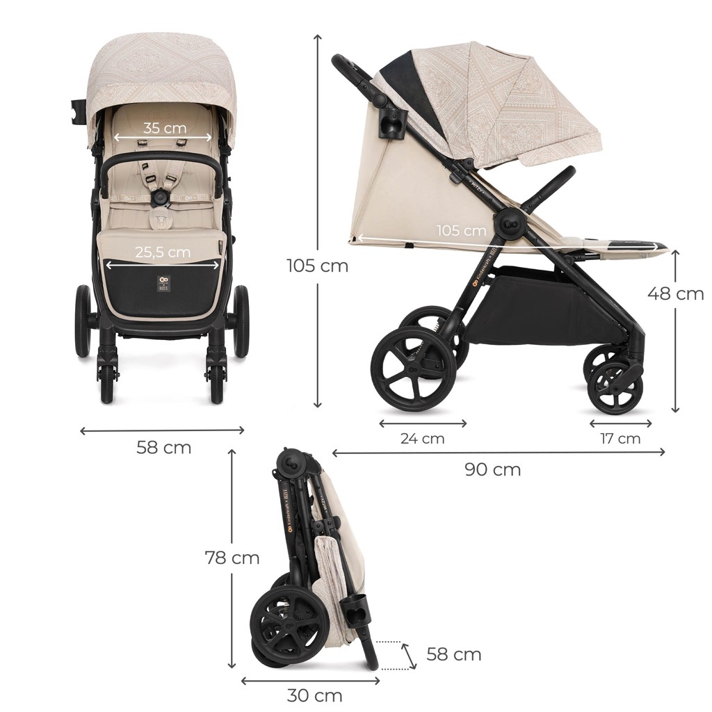 KINDERKRAFT Sport babakocsi Mitzy Dune Whisper Bizuu