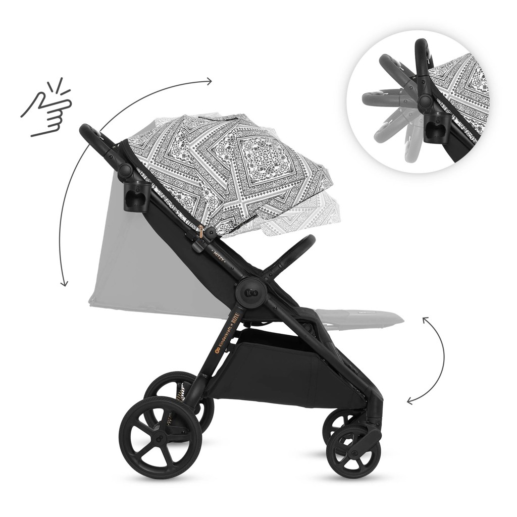 KINDERKRAFT Sport babakocsi Mitzy Lunar Black Bizuu