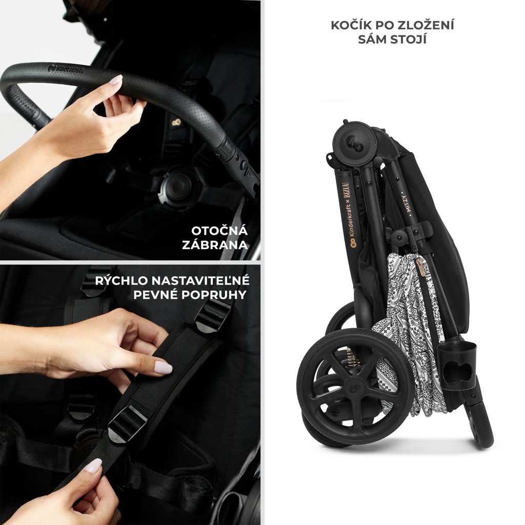 KINDERKRAFT Sport babakocsi Mitzy Lunar Black Bizuu