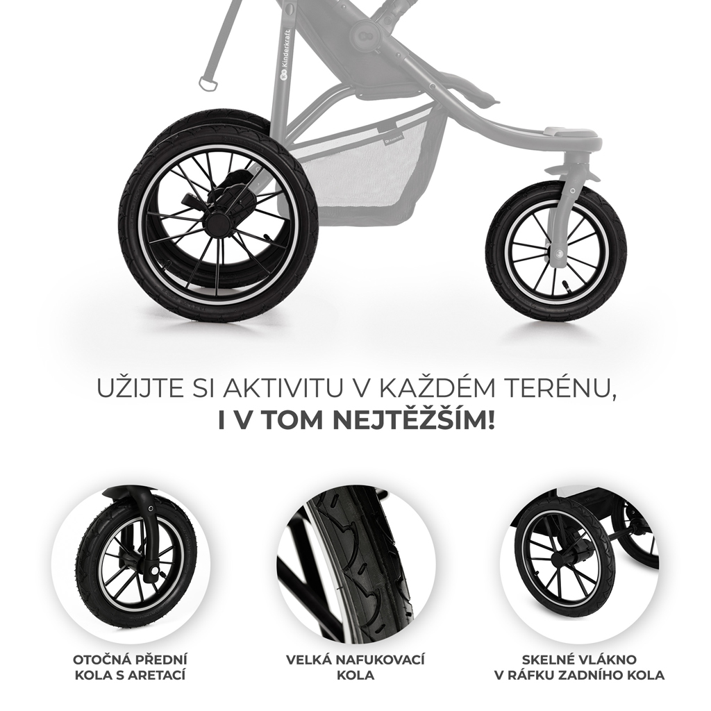 KINDERKRAFT Sport babakocsi Helsi2 Black